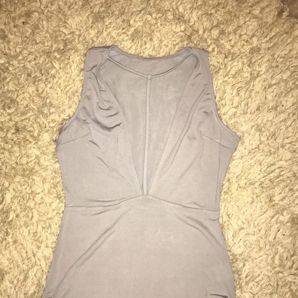 Grey / Gray Strappy Bodysuit - Picture 4 of 7